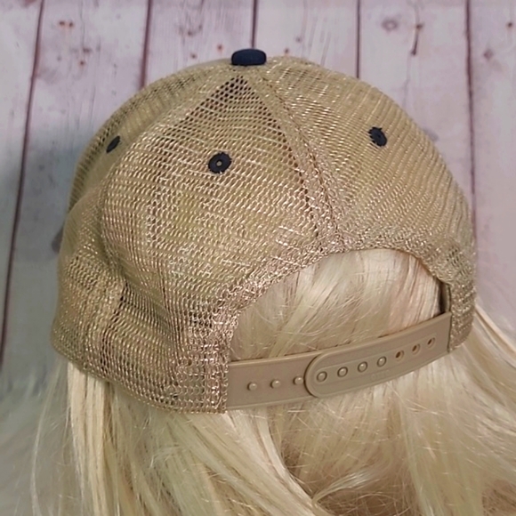 Y2K Meade County Kentucky Truck & Tractor Pull 2008 Tan Adjustable Snapback Hat - Picture 7 of 12